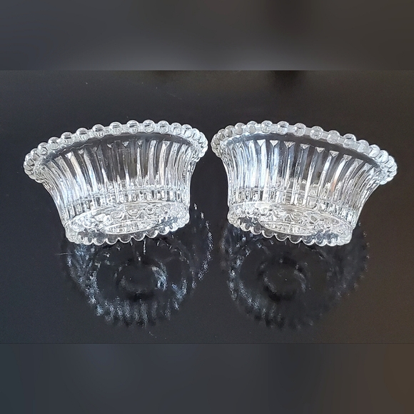 (2) Vntg Candle Sticks Reversible Cross between Candlewick & Ribbed Pattern - Picture 6 of 7